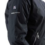 5-AW19-Pro-Rider-Unisex-Waterproof-Riding-Jacket-Navy-Right-side-close-up-RG