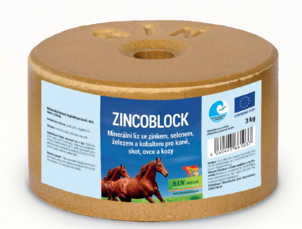 Zincoblock, minerálny liz so zinkom, selenom, železom a kobaltom