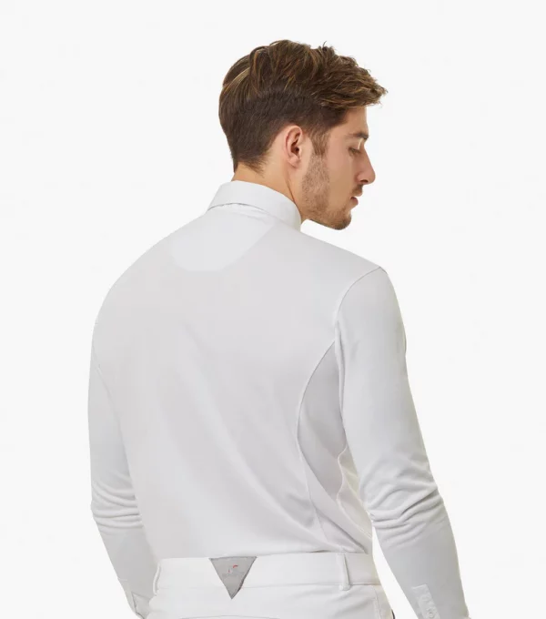 Pánska súťažná košeľa Giulio s dlhým rukávom biela /modrá | ProHorse.sk